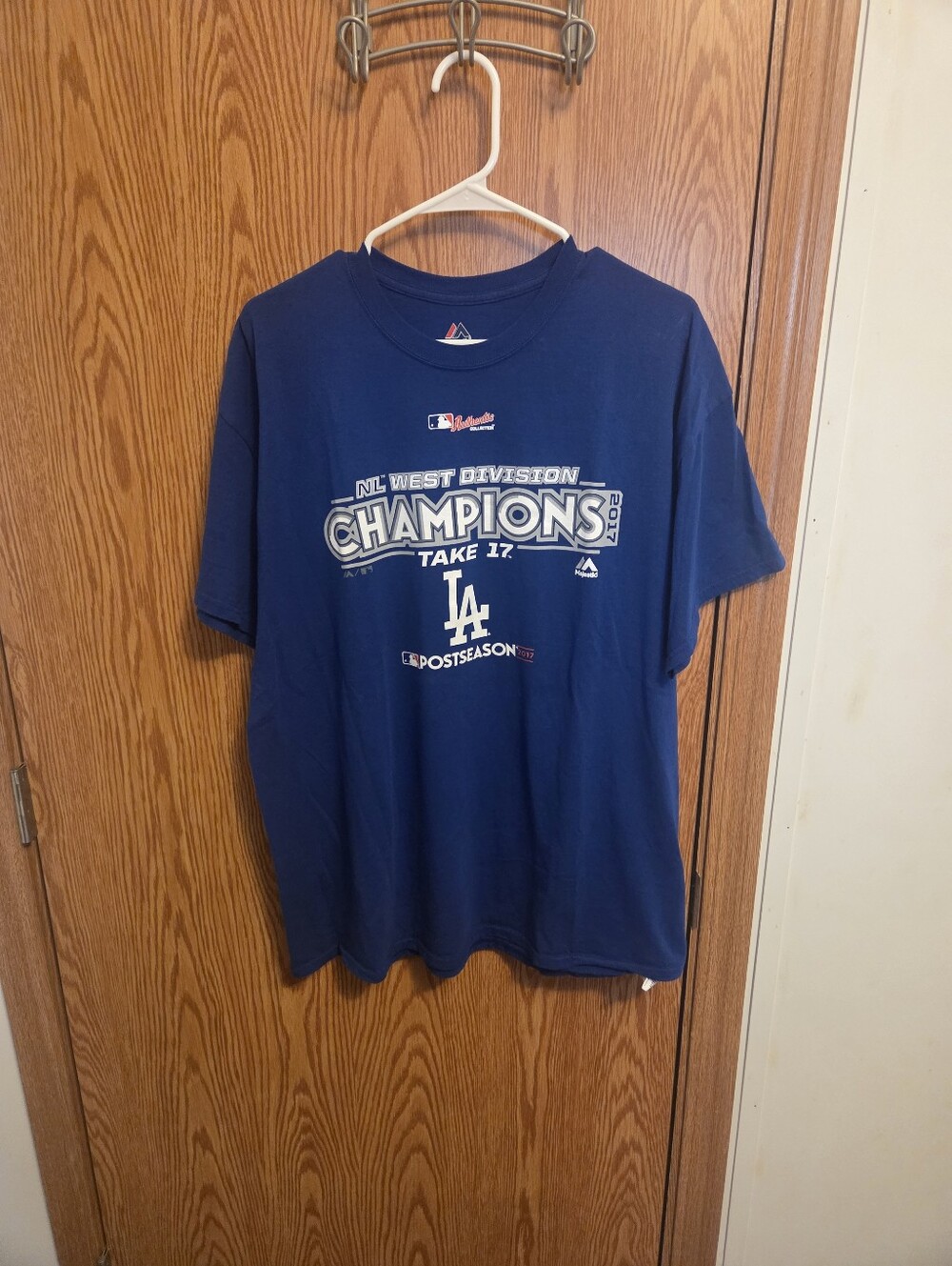 Majestic Los Angeles Dodgers 2017 Postseason Shirt Sz XL Men's MLB